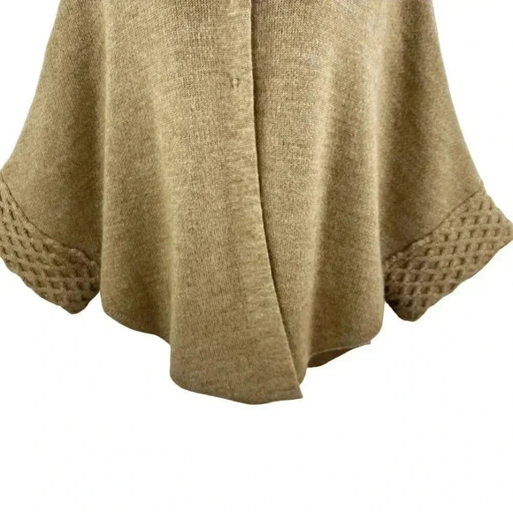 Cocogio Made In Italy Alpaca Wool Blend Button Up Cardigan Shrug Poncho Sweater - Picture 5 of 16
